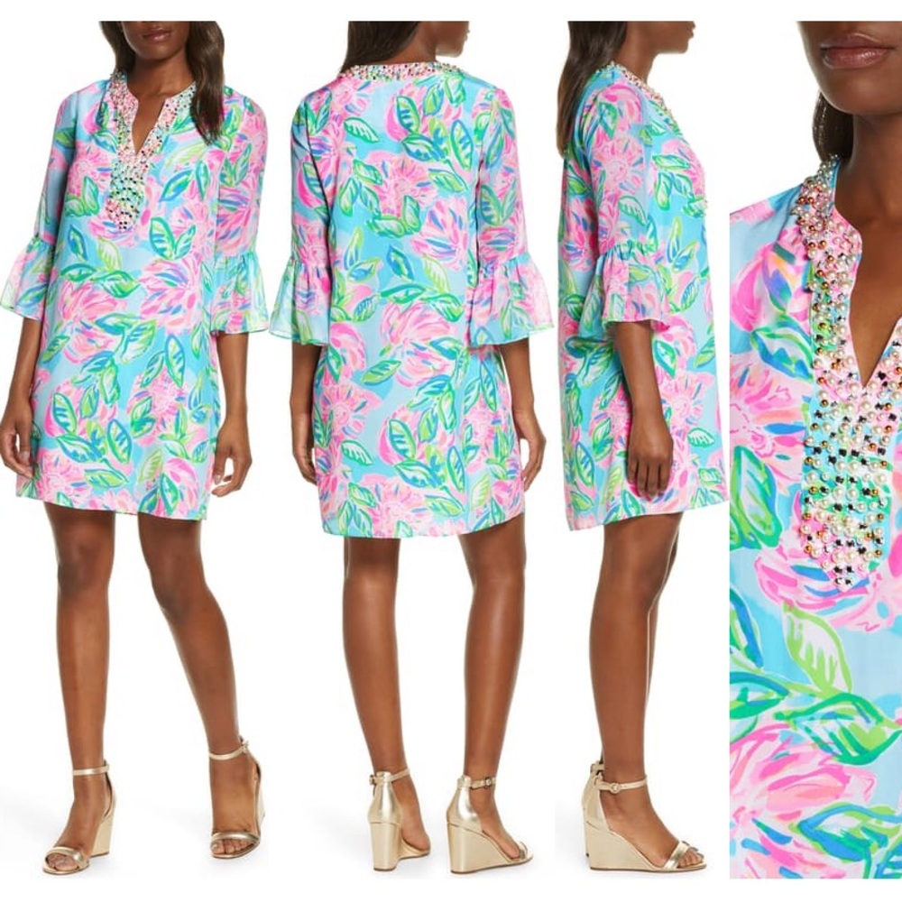 NWT Lilly Pulitzer Elenora Silk Dress, Medium